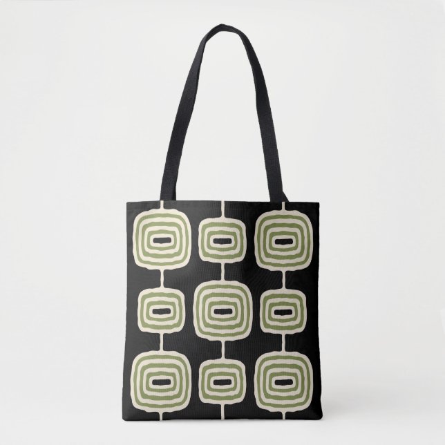 Atomic Rings Abstract Pattern Tote Bag (Front)