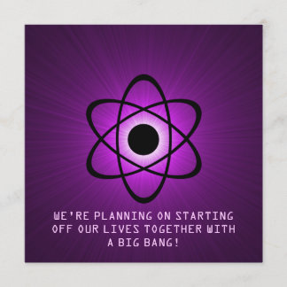 Atomic Save the Date Invite, Purple