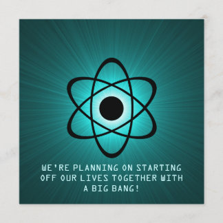 Atomic Save the Date Invite, Teal