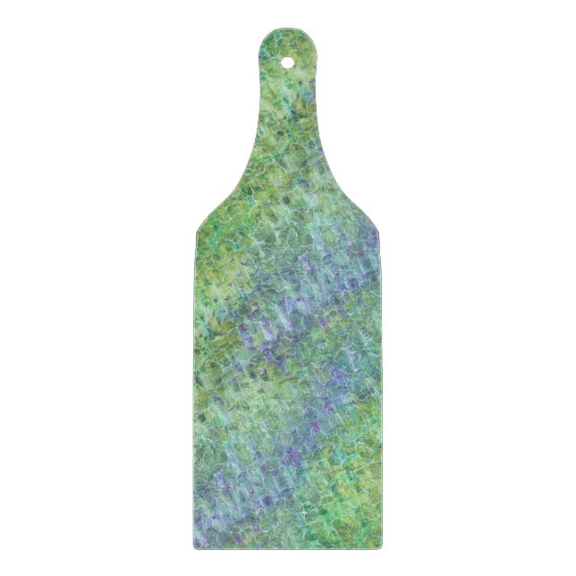 atomic sea glass - greens and blues : cutting board (Front)