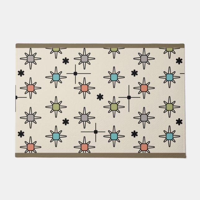 Atomic Sky Starbursts Multicolored Doormat (Front)