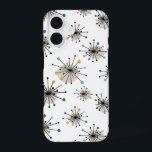 Atomic Space Age Starburst Mid-Century Modern iPhone 16 Case<br><div class="desc">This fabulous mid-century modern styled phone case features starbursts in the colours of turquoise blue,  orange,  tan,  green,  blue,  black,  yellow,  and brown. You are going to stand out from the crowd with this case!</div>