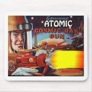 atomic space man ray gun mouse pad