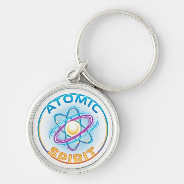  Atomic Spirit: Science and Spirituality Unite Keychain (Front)