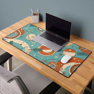 Atomic Sputnik Symphony - Retro Space Age Desk Mat