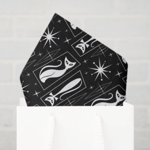 Atomic Star Cat MidCentury Modern Christmas MCM  T Tissue Paper