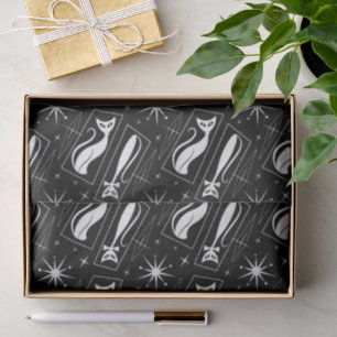 Atomic Star Cat MidCentury Modern Christmas MCM Tissue Paper