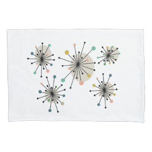 Atomic Starburst Mid Century Space Age Pillowcase