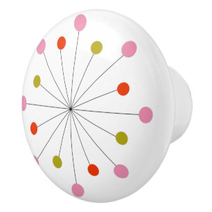 Atomic Starburst Retro  Ceramic Tile Ceramic Knob