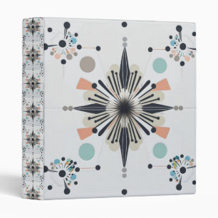 Atomic Starburst Retro Mid Century Modern Binder