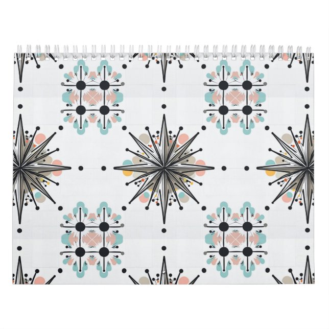 Atomic Starburst Retro Mid Century Modern Calendar (Cover)
