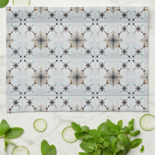 Atomic Starburst Retro Mid Century Modern Kitchen Towel