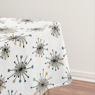 Atomic Starburst Small Motif Mid Century Tablecloth