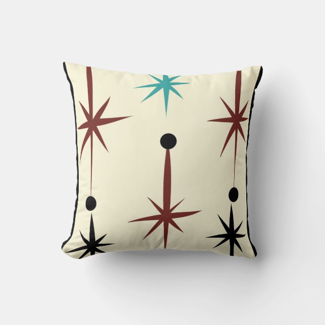 Atomic Starburst Throw Pillow (Front)