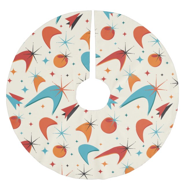 Atomic Starbursts Brushed Polyester Tree Skirt (Front)