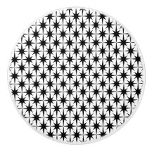 Atomic Stars Mid Century Modern Black and White