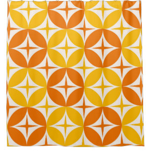 Atomic Stars on Mid Century Orange Circles