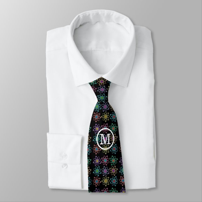 Atomic Structure Pattern Science Tie (Tied)