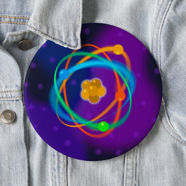 Atomic Structure Spots 6 Inch Round Button (In Situ)