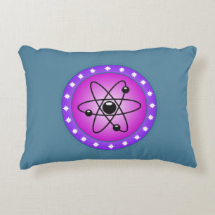 Atomic Symbol on a Pink background Accent Pillow