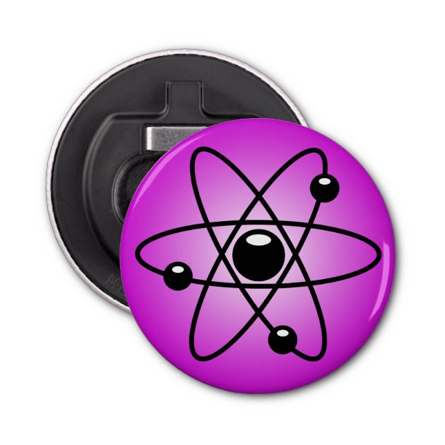 Atomic Symbol on a Pink background Bottle Opener (Front)
