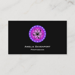 Atomic Symbol on a Pink background Business Card