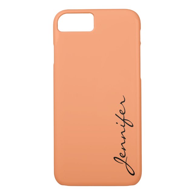 Atomic tangerine colour background Case-Mate iPhone case (Back)