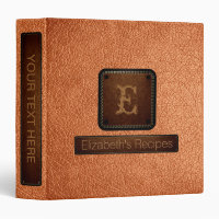 Atomic tangerine Leather Elegant Monogram