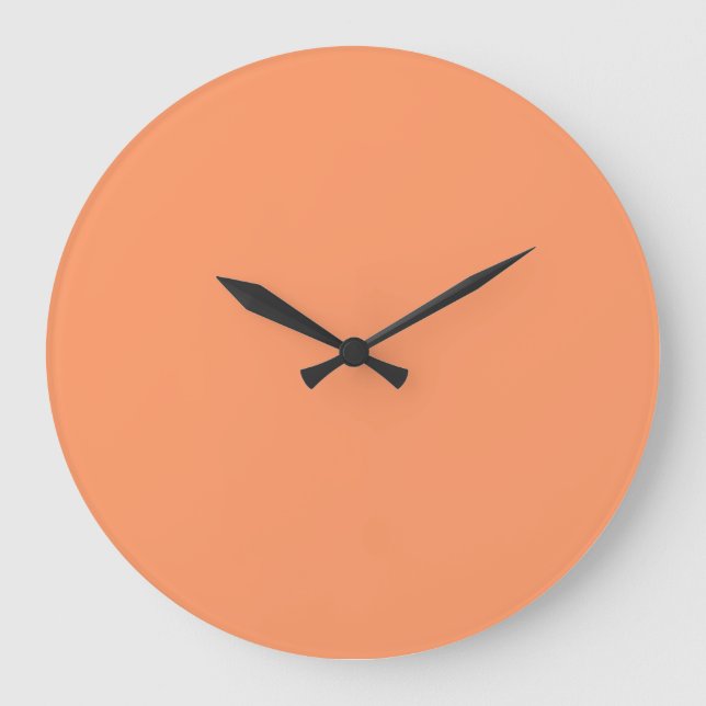 Atomic Tangerine  (solid colour)   Large Clock (Front)