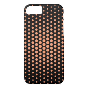 Atomic tangerine Techno Dots Modern Black Case-Mate iPhone Case