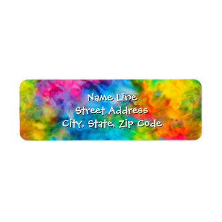 [Atomic Tie-Dye] Colourful Return Address Label