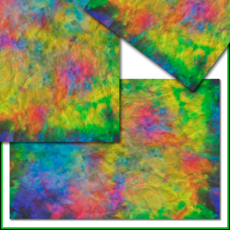 [Atomic Tie-Dye]  Psychedelic Rainbow Colours Tissue Paper