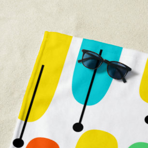 Atomic Trees Beach Towel