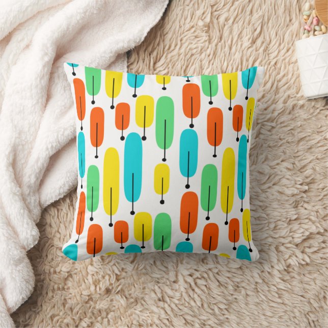 Atomic Trees Throw Pillow (Blanket)