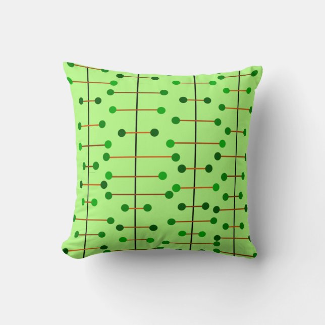 Atomic Trees Throw Pillow (Front)