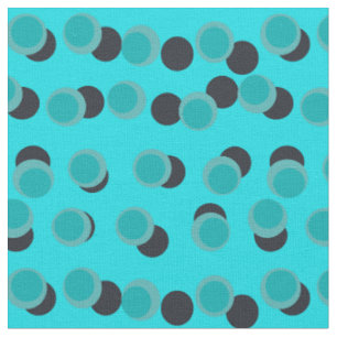 Atomic Turquoise Eclipse - Mid-Century Modern Fabric