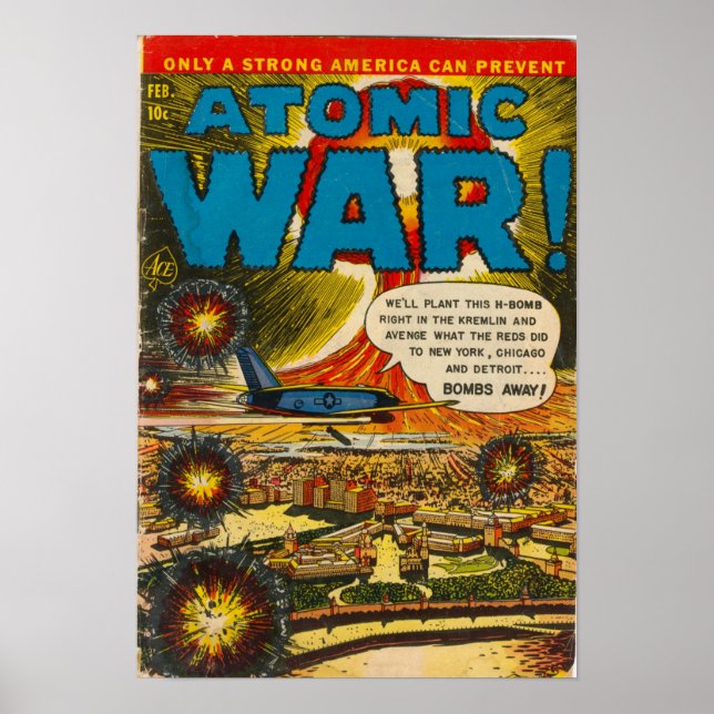 Atomic War Classic Advanture Comic Poster (Front)