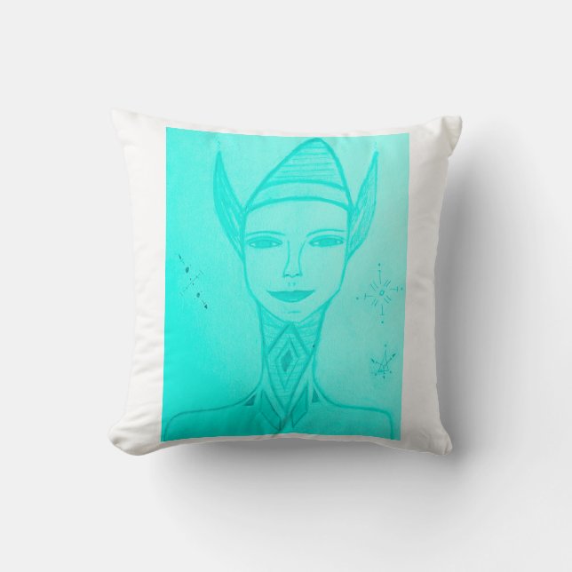 Atomica Throw Pillow (Front)