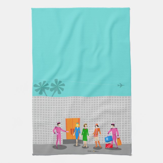 Atomique Palm Springs Stewardess Serviettes de cui (Vertical)
