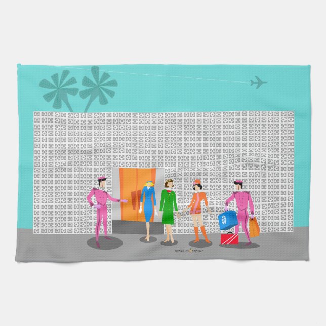 Atomique Palm Springs Stewardess Serviettes de cui (Horizontal)