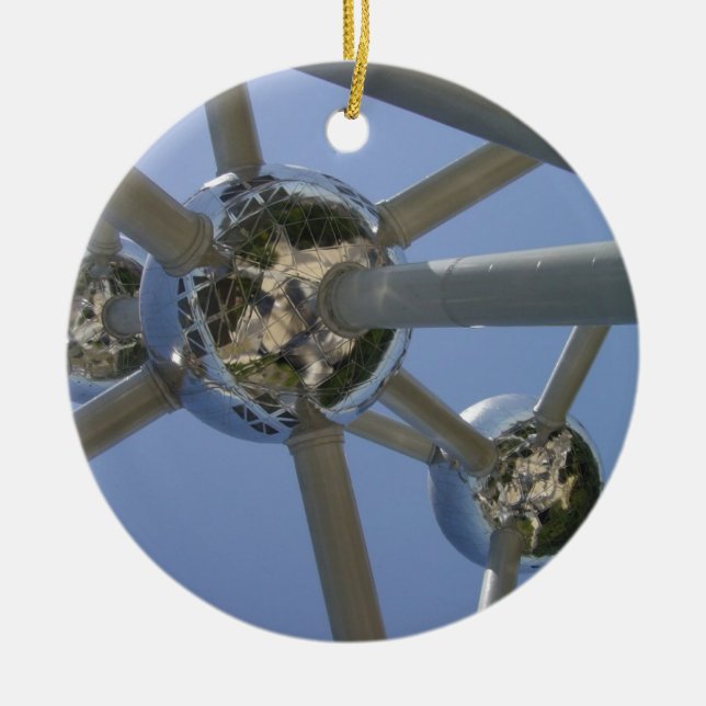 Atomium, Brussels, Belgium Ceramic Ornament (Front)