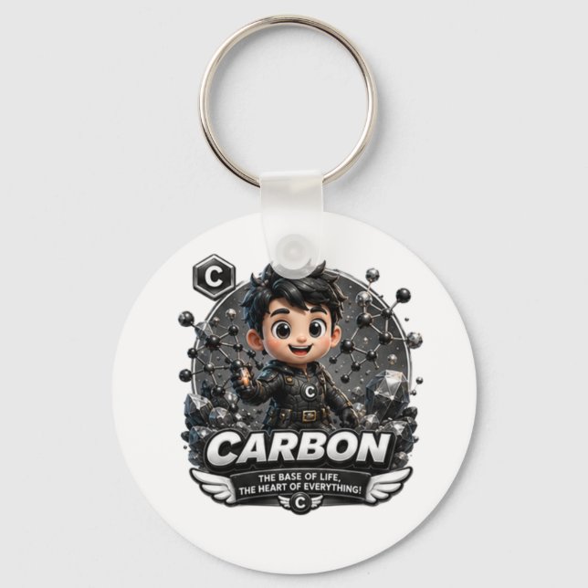  ATOMIVRA Carbon Character  Keychain (Front)
