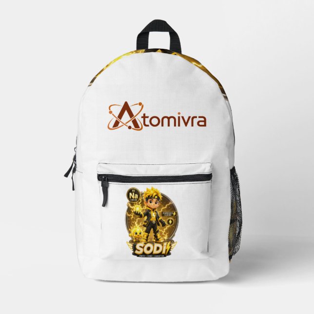 ATOMIVRA Sodium Character  Printed Backpack (Front)