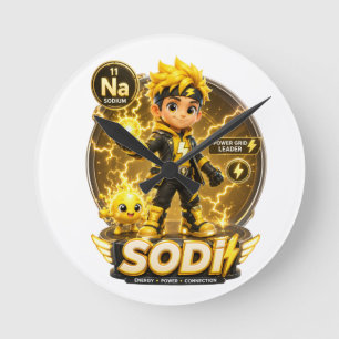 ATOMIVRA Sodium Character  Round Clock