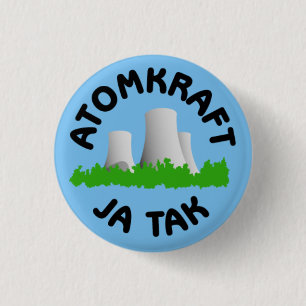 Atomkraft ja tak badge 1 inch round button