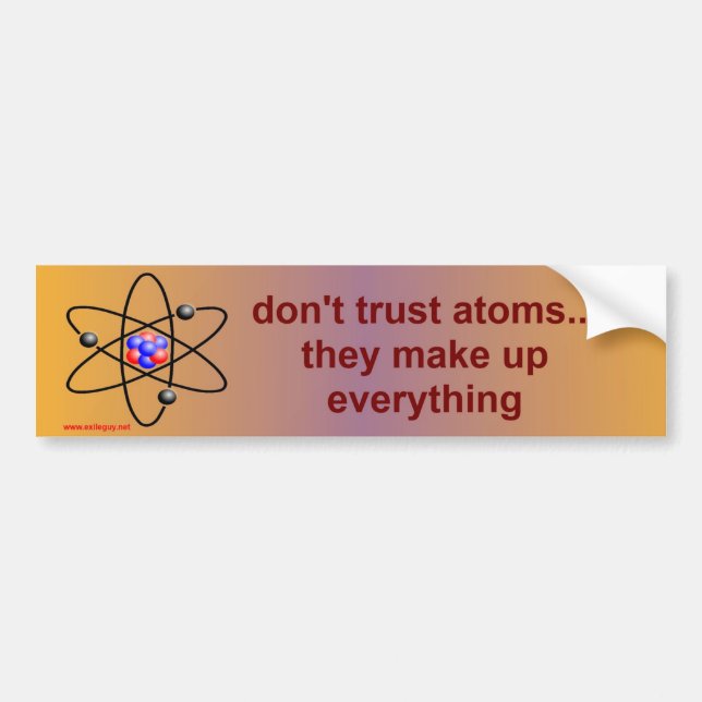 atoms bumper sticker (Front)
