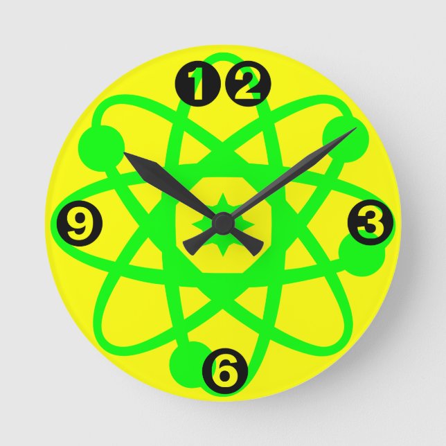 Atoms & Electrons Wall Clock (Front)