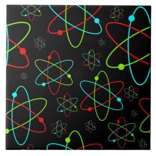 Atoms in Multi Colour Continuous Pattern Tile