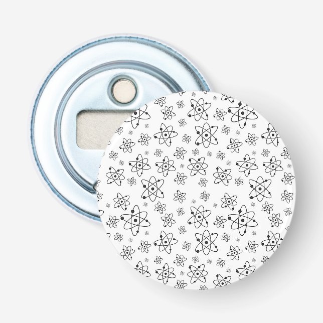 Atoms Retro Atomic Age Pattern Bottle Opener (Front)
