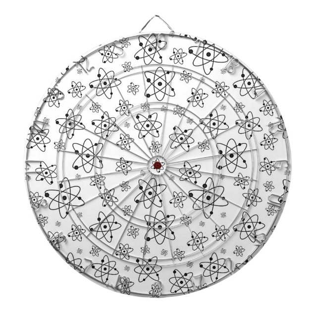 Atoms Retro Atomic Age Pattern Dartboard (Front)